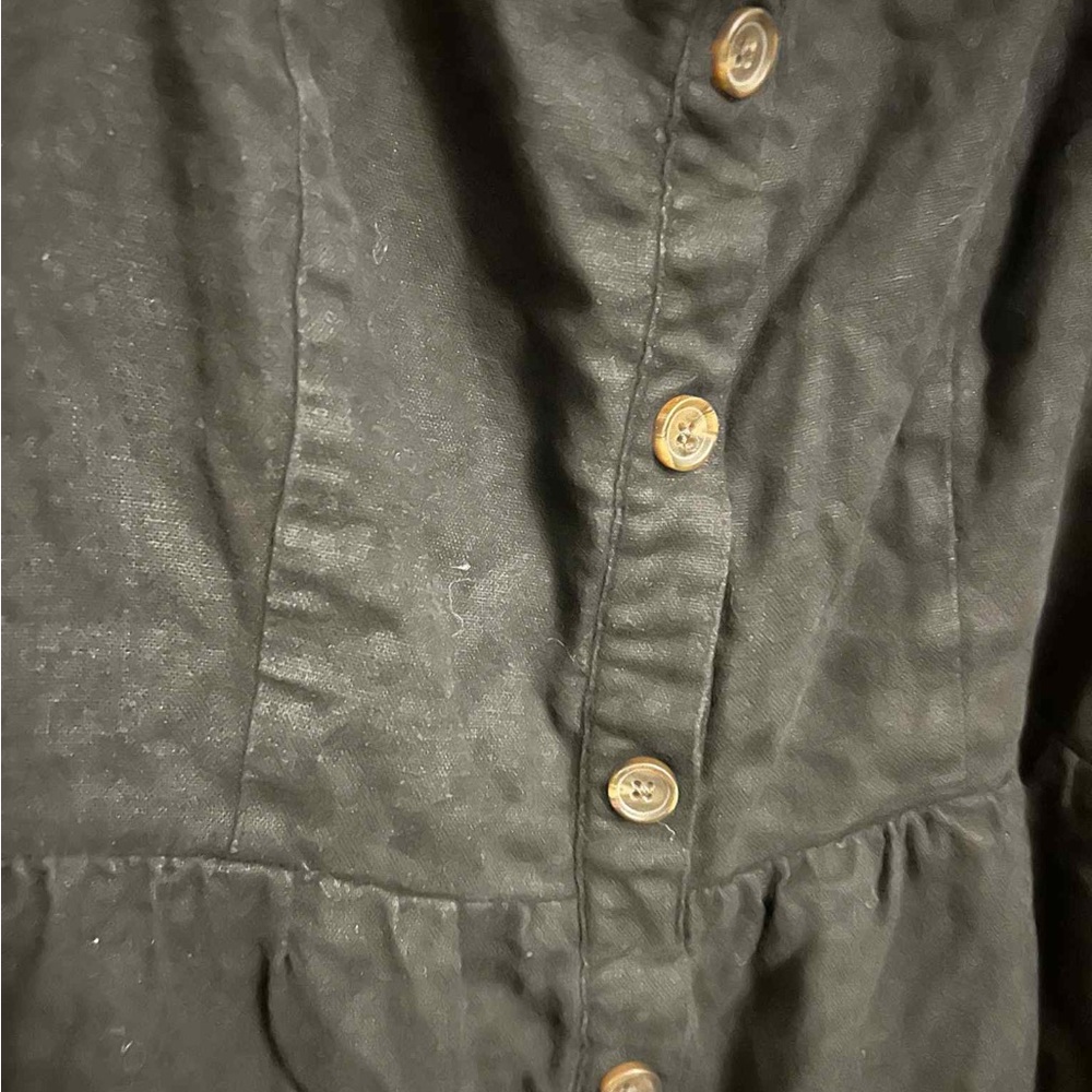 Old Navy Black Button-Front Mini Dress size large - Picture 3 of 7